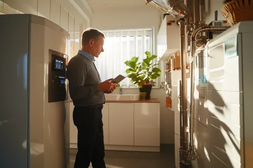 Chauffe-eau thermodynamique captant les calories de l'air pour chauffer l'eau de manière économique