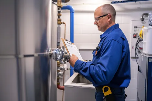 Technicien effectuant une maintenance préventive sur un équipement industriel pour optimiser sa longévité