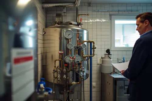 Maintenance préventive d'équipements industriels montrant la rentabilité économique et environnementale à long terme